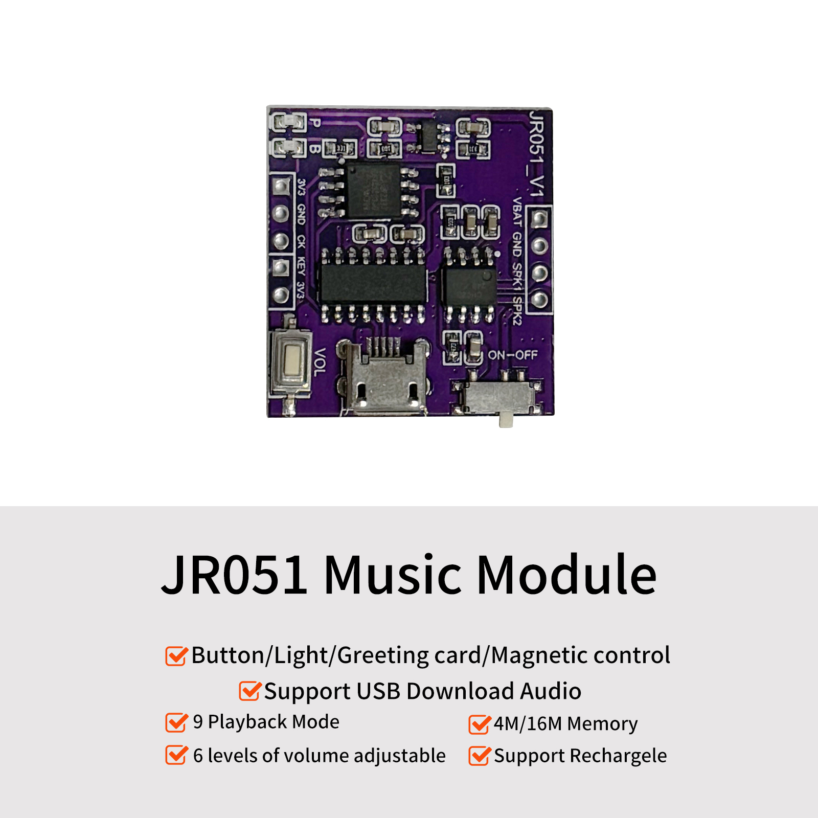 Audio Music For Download - Módulo de sonido de música con